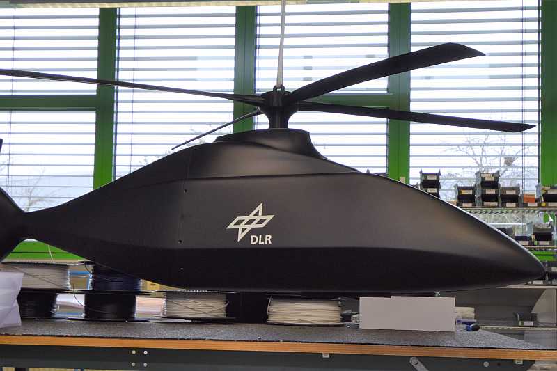 3D-Druck Windkanalmodell Hubschrauber für die DLR gedruckt